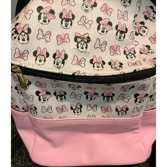 Dani By Danielle Nicole Disney Minnie Mouse Mini Backpack W/Ears Pink & Black - Picture 4 of 16